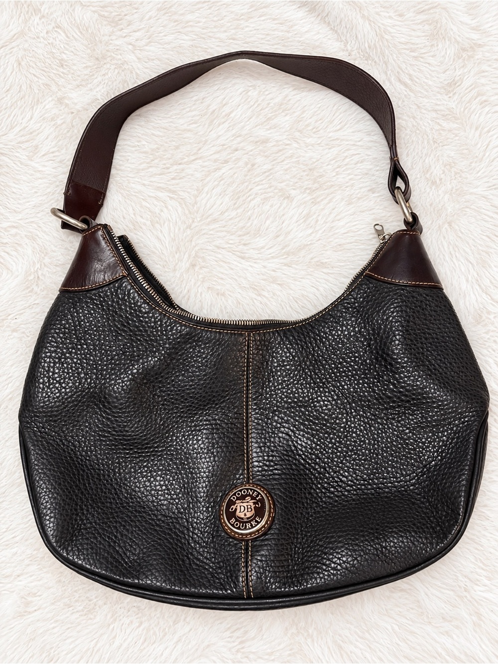 Dooney & Bourke All Weather Leather Hobo Bag in Black